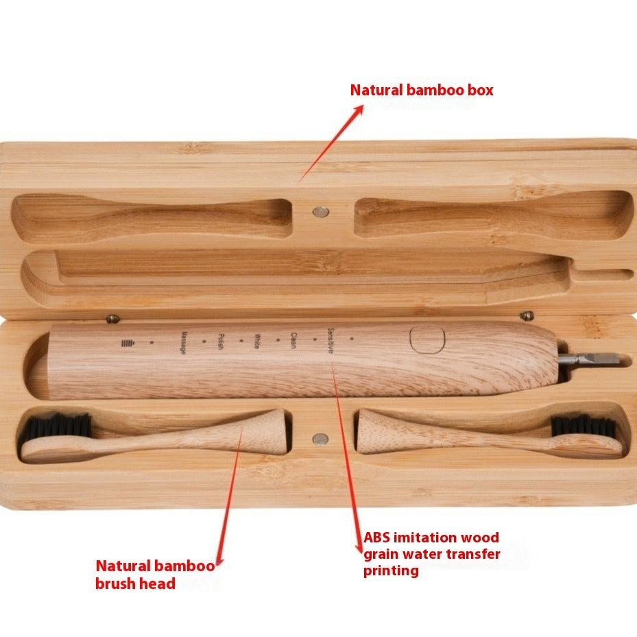 New Bamboo USB Rechargeable Electric Toothbrush