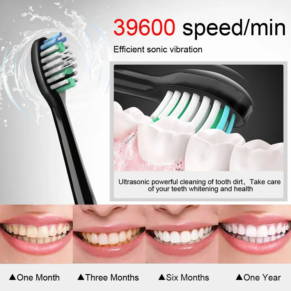 Sonic Electric Toothbrush  8 Brush Heads Smart Ultrasonic Dental Teeth Whitening Rechargeable Adult Tooth Brush